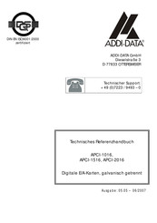 Addi-Data APCI-2016 Technisches Referenzhandbuch