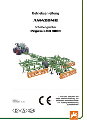 Amazone Pegasus SG 9000 Betriebsanleitung