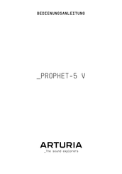 Arturia PROPHET-5 V Bedienungsanleitung