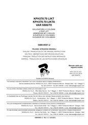 RAVAGLIOLI KPH370.70 LIKTA Übersetzung Der Originalanleitung