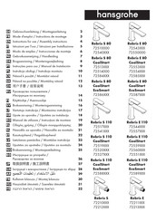 HANSGROHE Rebris E 110 72557-Serie Gebrauchsanleitung, Montageanleitung