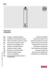 KWC F5 F5ET2027 Montage- Und Betriebsanleitung