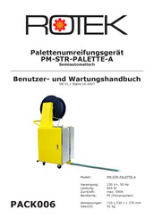 Rotek PACK006 Benutzer- Und Wartungshandbuch