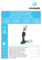 Cembre B-TC320NDT Bedienungsanleitung