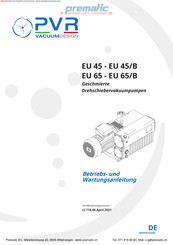 PVR EU 65/B Betriebs- Und Wartungsanleitung
