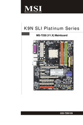 MSI K9N SLI Platinum Serie Installationsanleitung