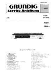 Grundig ST 6500 Serviceanleitung