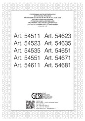 Gessi 54551 Bedienungsanleitung