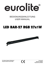 EuroLite LED BAR-27 RGB 27x1W Bedienungsanleitung