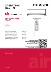 Hitachi air Home 600 RAK-VJ60PHAE Bedienungsanleitung