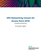 HP Instant On Access Point AP32 Installationsanleitung