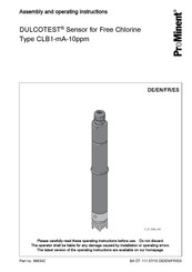 ProMinent DULCOTEST CLB1-mA-10ppm Bedienungsanleitung