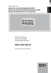 Helios KWL-EVH 250 W Montage- Und Betriebsvorschrift