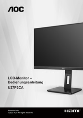 AOC U27P2CA Bedienungsanleitung