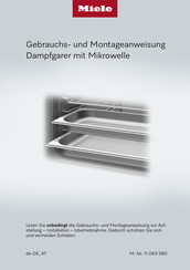 Miele DGM 7640 Gebrauchs- Und Montageanweisung