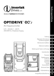 Invertek Drives OPTIDRIVE ECO ODV-3-641100-3F12-MN Bedienungsanleitung