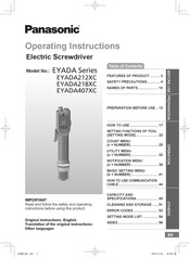 Panasonic EYADA218XC Bedienungsanleitung