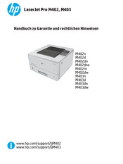 HP LaserJet Pro M403d Handbuch Zu Garantie Und Rechtlichen Hinweisen