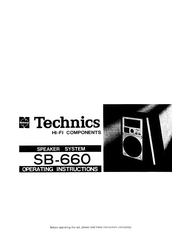Technics SB-660 Bedienungsanleitung