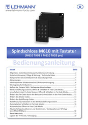 LEHMANN M610 Bedienungsanleitung