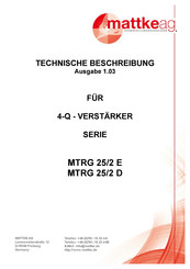 mattke MTRG 25/2 D Technische Beschreibung
