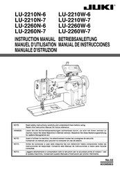 JUKI LU-2210W-6 Betriebsanleitung