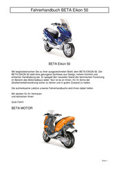 Beta Eikon 50 Fahrerhandbuch