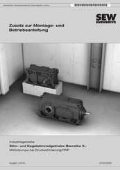 Sew-Eurodrive X Serie Zusatz Zur Montage- Und  Betriebsanleitung