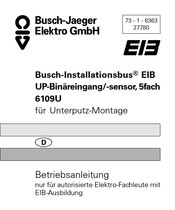 Busch-Jaeger 6109U Betriebsanleitung