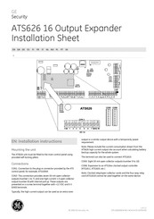 GE ATS626 Installation Sheet