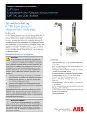 ABB LMT100 Schnellstartanleitung