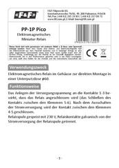 F&F PP-1P Pico Bedienungsanleitung