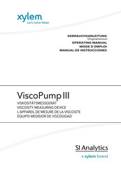 Xylem SI Analytics ViscoPump III Gebrauchsanleitung