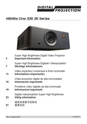 Digital Projection HIGHlite Cine 335 3D-Serie Benutzerhandbuch