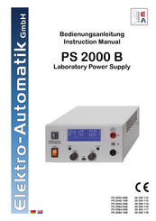 Elektro-Automatik PS 2000 B Bedienungsanleitung