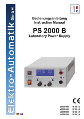 Elektro-Automatik PS 2042-10B Bedienungsanleitung