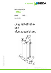 BEKA HAMAX 11 Original - Betriebs- Und Montageanleitung