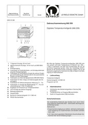 Leybold 666 209 Gebrauchsanweisung