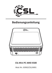 CSL Mini PC AMD X500 Bedienungsanleitung