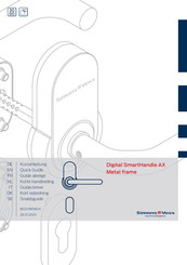 Simons Voss Technologies Digital SmartHandle AX Metal frame Kurzanleitung