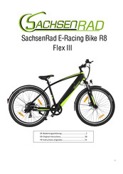 Sachsenrad E-Racing Bike R8 Flex III Bedienungsanleitung