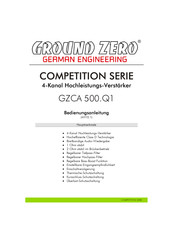 Ground Zero COMPETITION SERIE Bedienungsanleitung