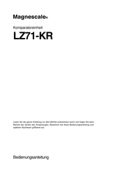 Magnescale LZ71-KR Bedienungsanleitung