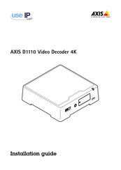 Axis Communications D1110 Installationsanleitung