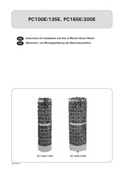 Harvia PC100E/135E Gebrauchs- Und Montageanleitung