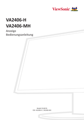ViewSonic VA2406-MH Bedienungsanleitung