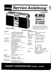 Sharp GF-9494E Serviceanleitung