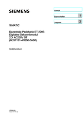 Siemens 6ES7131-4FB00-0AB0 Gerätehandbuch
