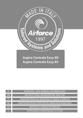 AIRFORCE Aspira Centrale Easy 80 Montage- Und Gebrauchsanweisungen