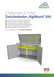 biohort HighBoard 200 Einbauanleitung